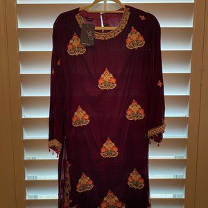 Sapphire PK (Luxe) velvet shirt